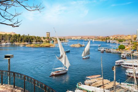 Aswan and boats