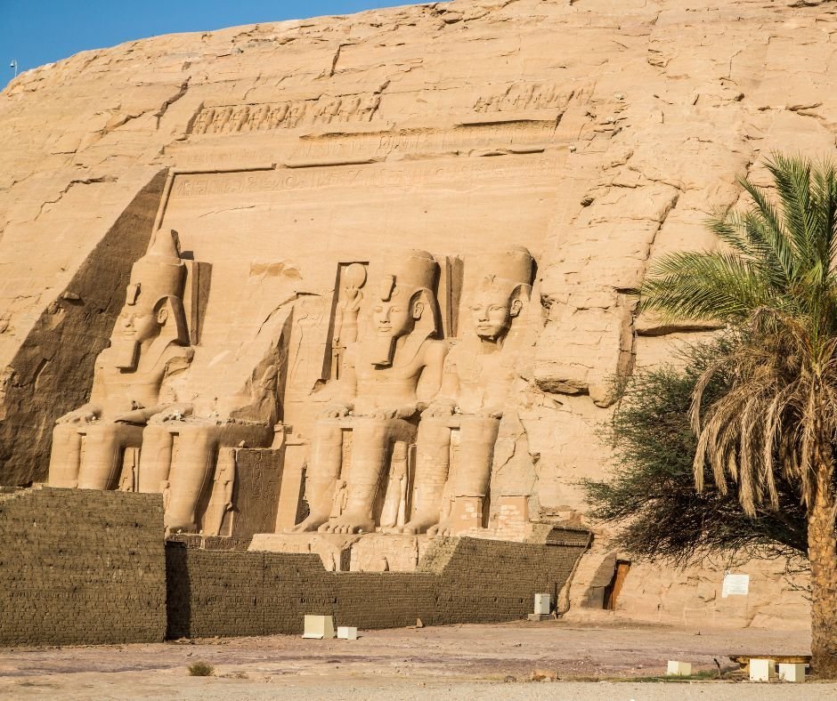 The four colossal statues of Ramses II at Abu Simbel