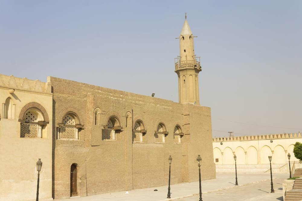 The walls and minaret of the Mosque of Amr ibn al-As